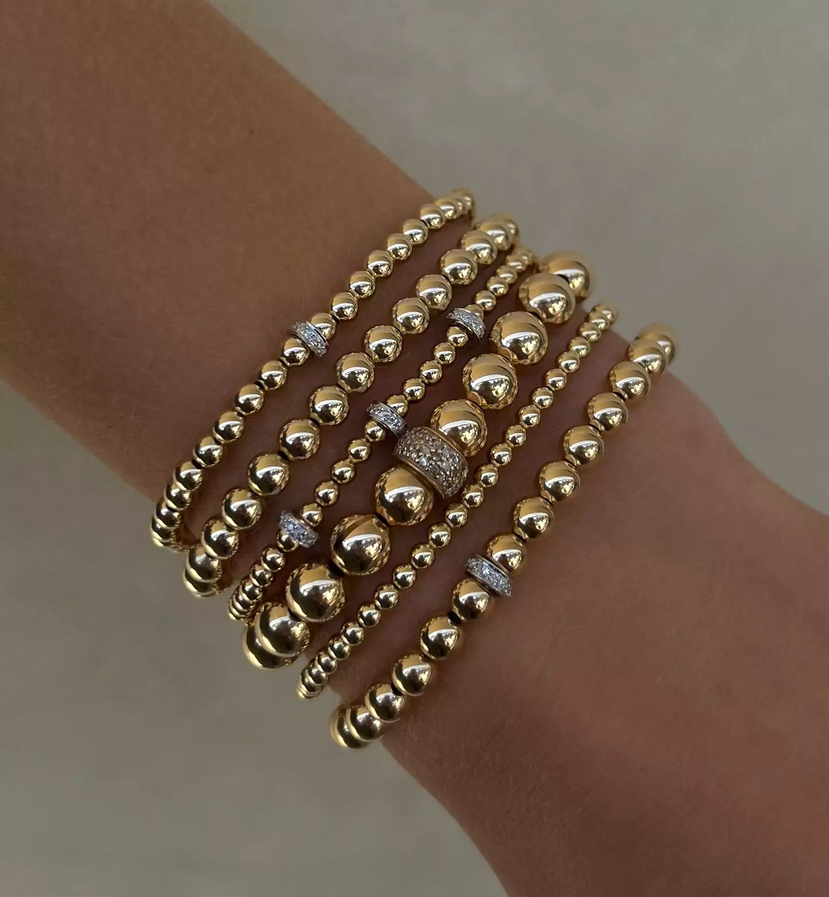 Karen Lazar Design 5MM Signature Bracelet with 14K Diamond Rondelle