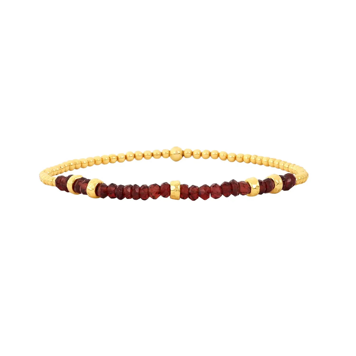 Karen Lazar Design January Garnet and Rondelle Bracelet