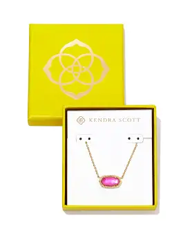 Kendra Scott Boxed Elisa Pendant Necklace in Gold Azalea Illusion