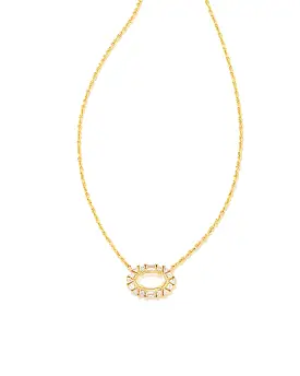 Kendra Scott Elisa Crystal Frame Pendant Necklace