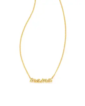 Kendra Scott MAMA Script Pendant Necklace