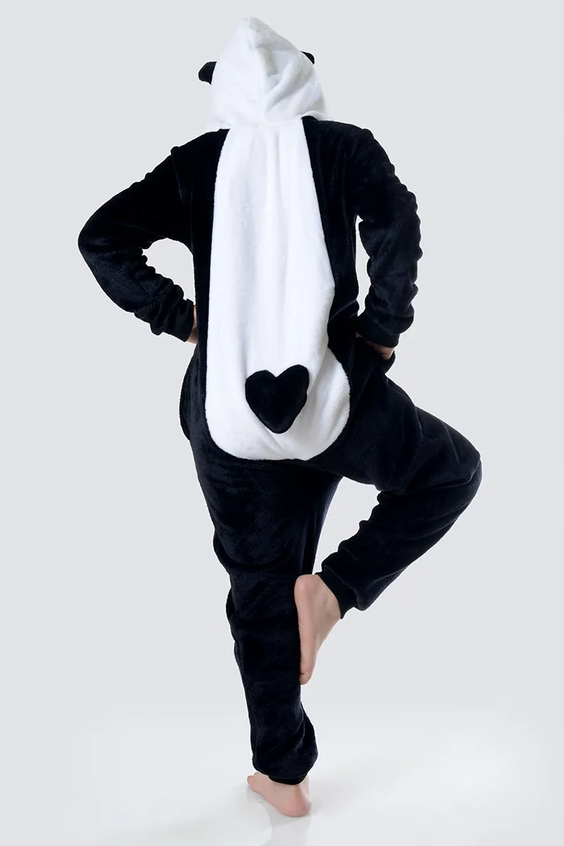 Kid's Plush Panda Animal Onesie Pajama Costume