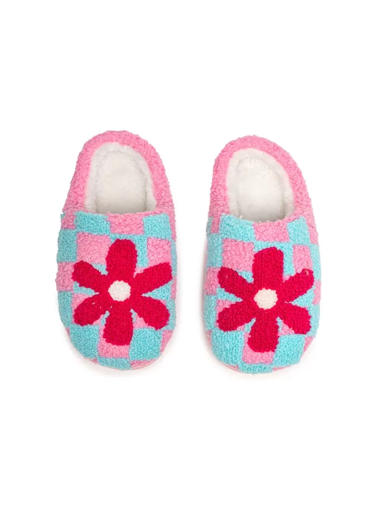 Kids Retro Flower Slippers