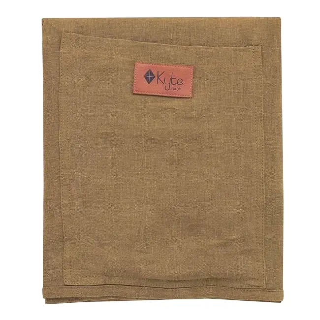 Kyte Baby Linen Ring Sling in Acorn with Rose Gold Rings