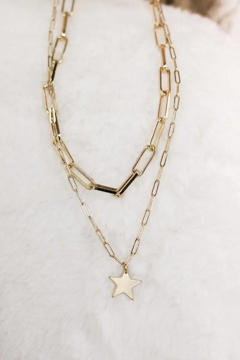 Layered Star Pendant Necklace