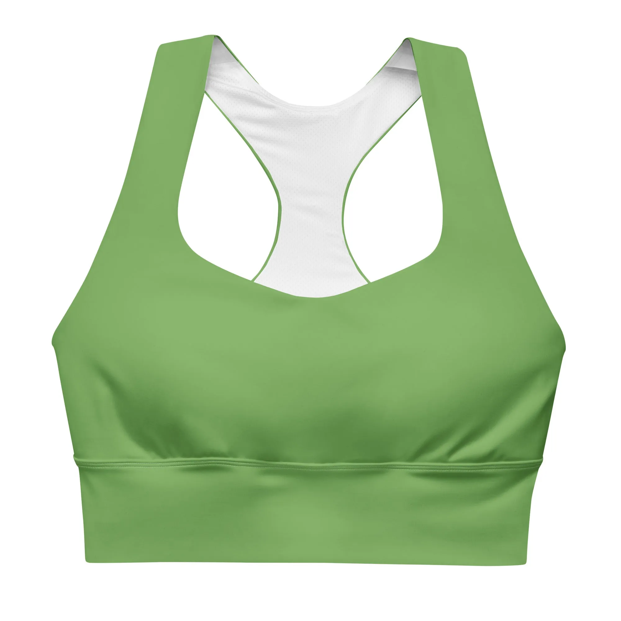 Longline Sports Bra Green Apple