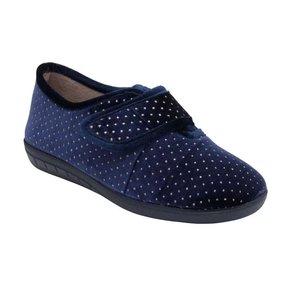 Lotus Navy Janet Slippers