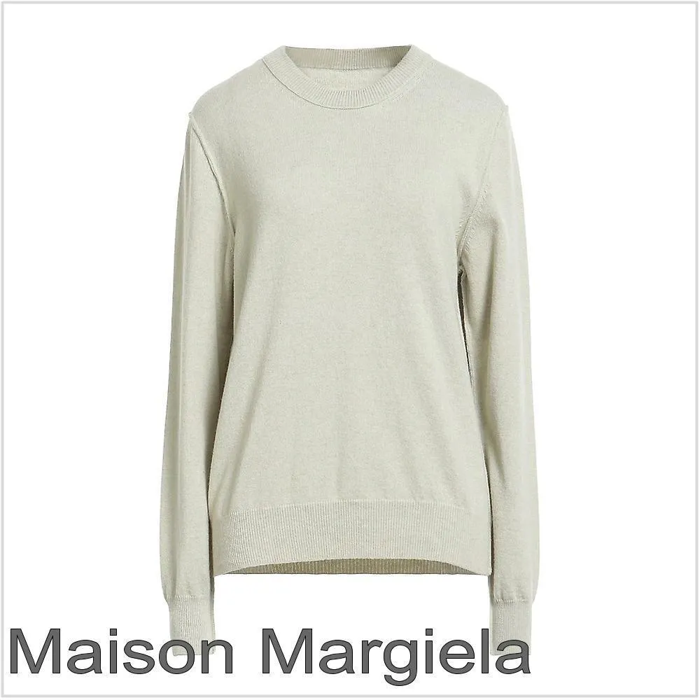 Maison Margiela  |Casual Style Long Sleeves Plain V-neck & Crew neck