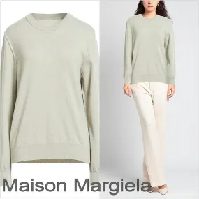 Maison Margiela  |Casual Style Long Sleeves Plain V-neck & Crew neck