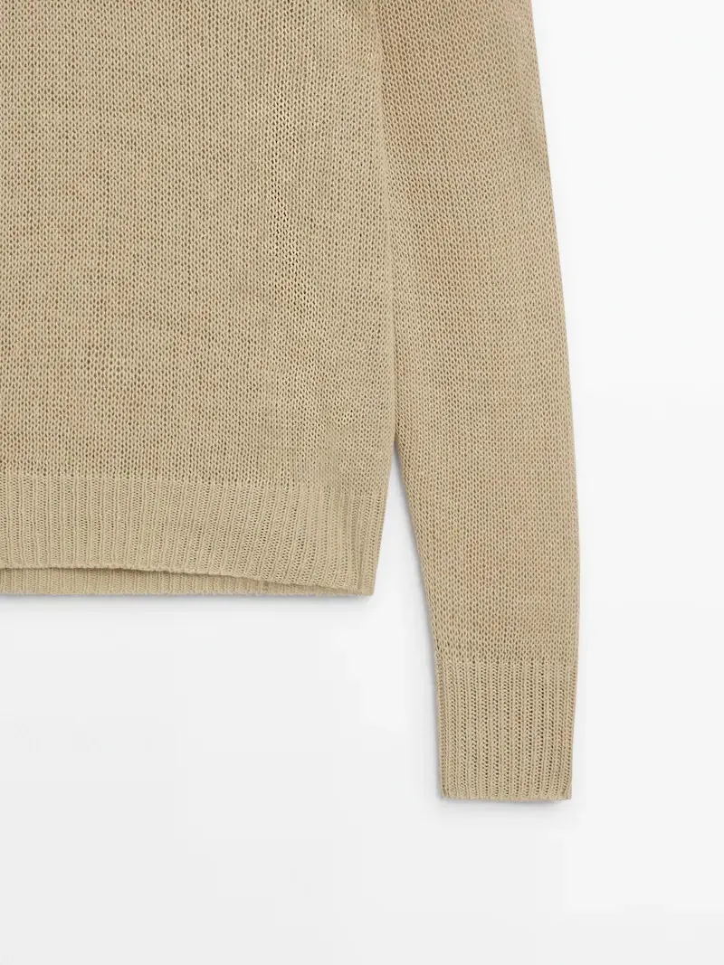 Massimo Dutti  |Casual Style Boat Neck Long Sleeves Plain Office Style