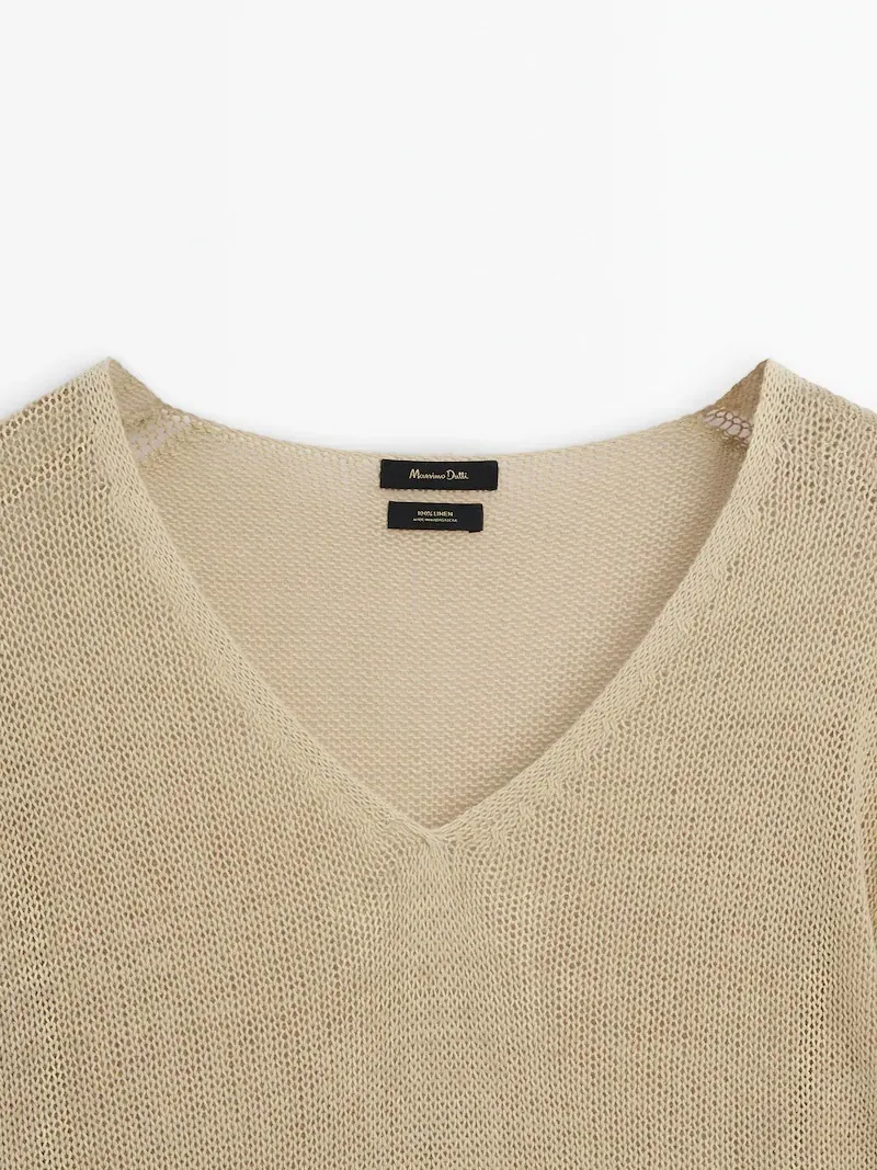 Massimo Dutti  |Casual Style Boat Neck Long Sleeves Plain Office Style