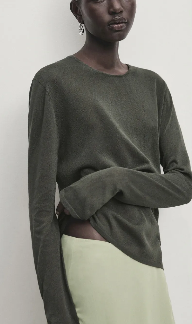 Massimo Dutti  |Casual Style Long Sleeves Plain Elegant Style