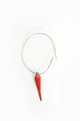 Medium Round Brooch Chilli