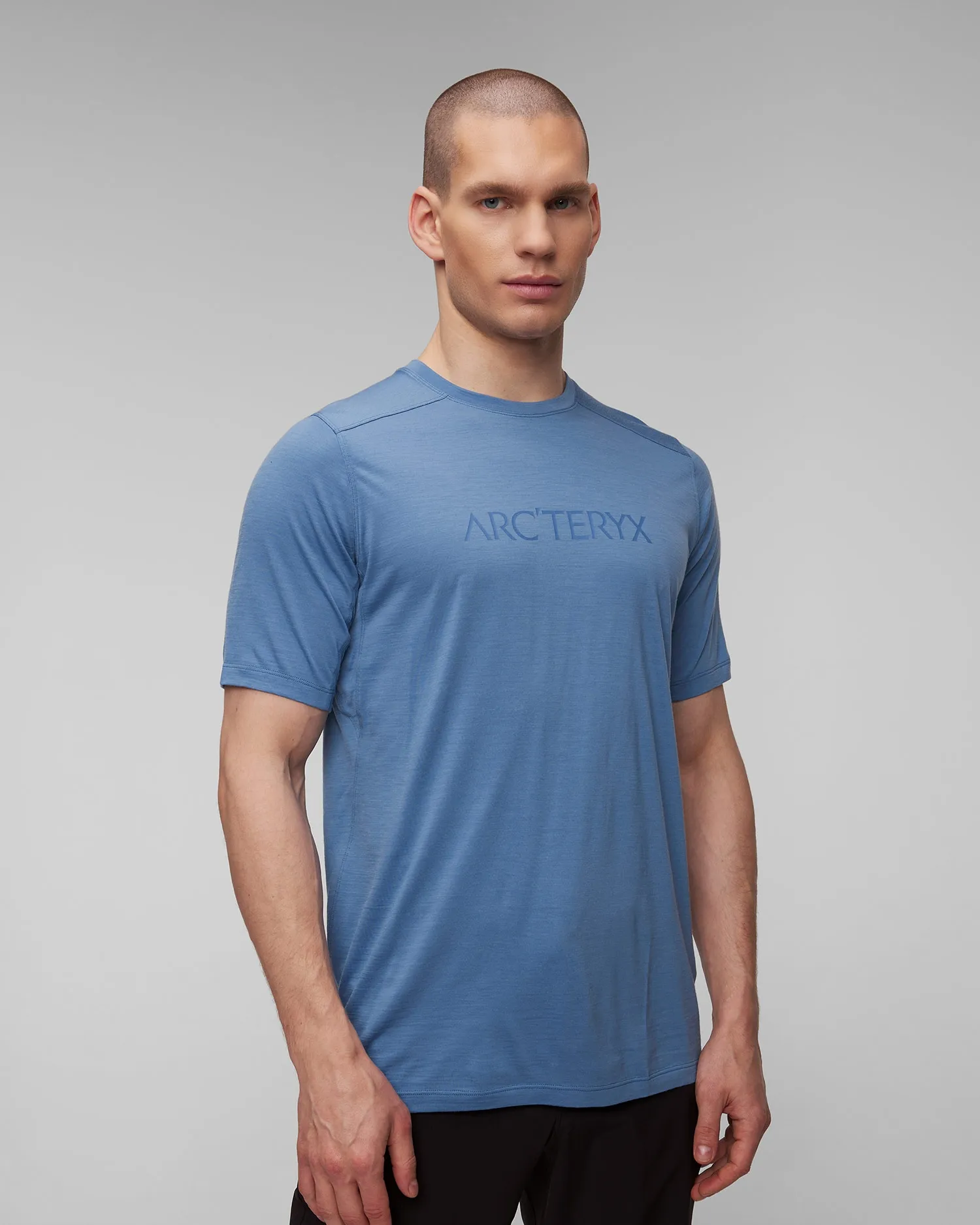 Men's blue T-shirt Arcteryx Ionia MW Arc Logo SS M x000007733-20815