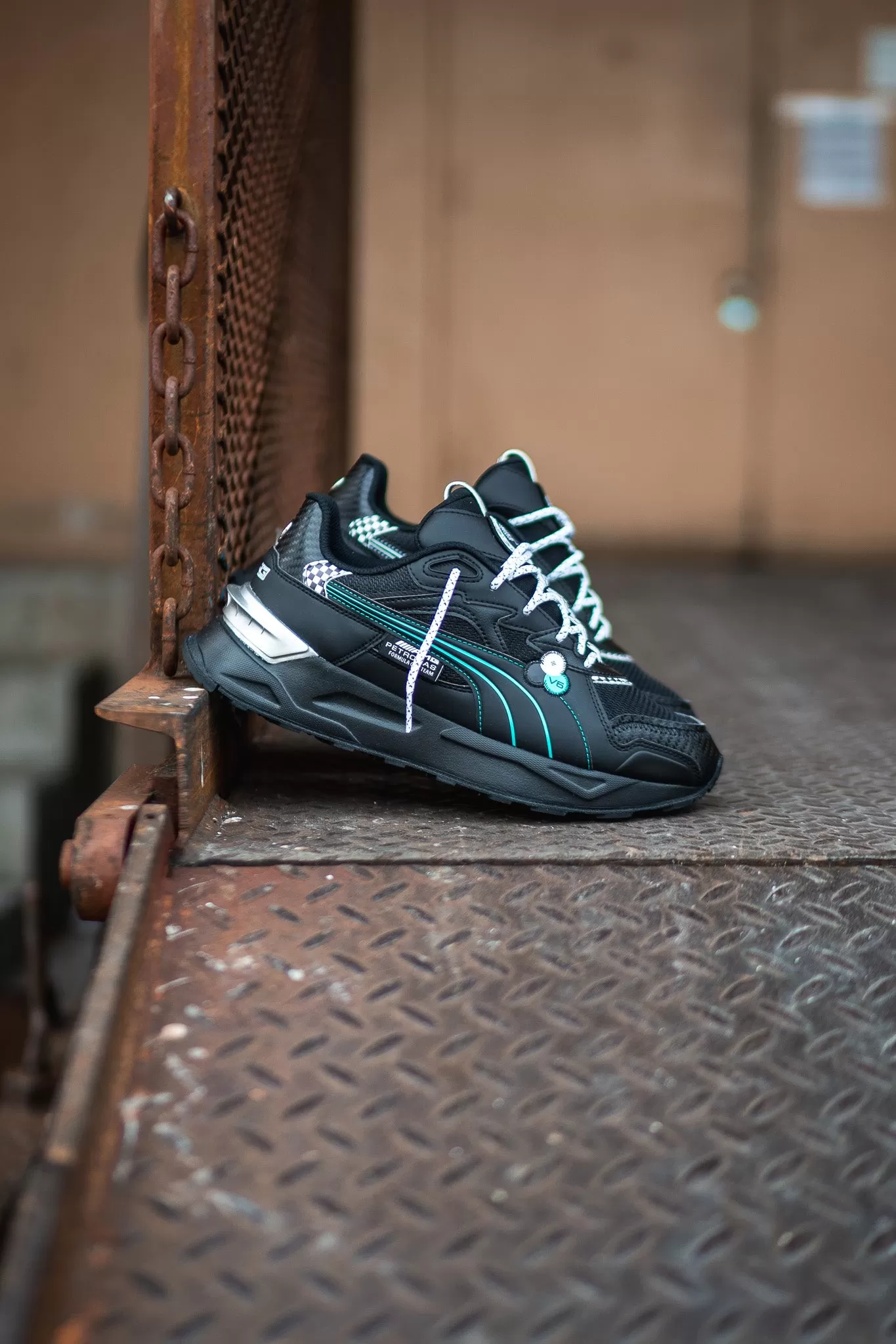 Mens Puma x Mercedes Benz Mirage Sport Asphalt (Black/Spectra Green)