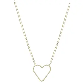 Metal Chain Heart Pendant Necklace