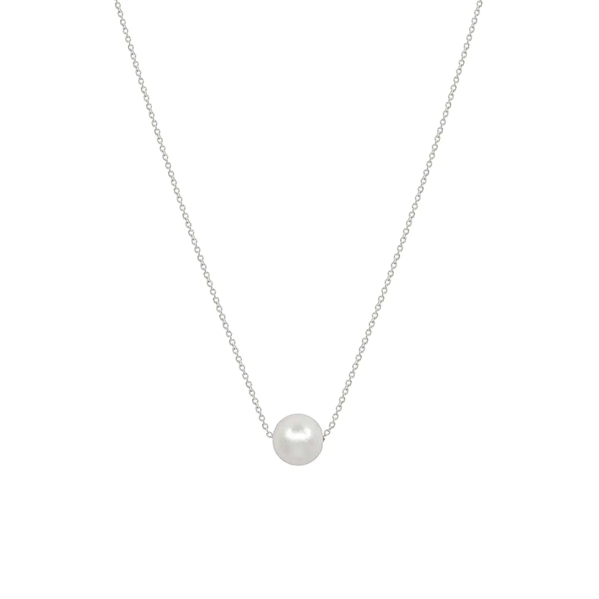 Metal Chain Pearl Pendant Necklace