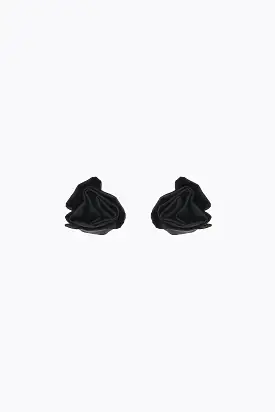 nylon rose stud earrings