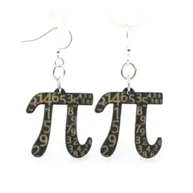 Pi Wood Earrings