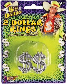 Pimp's Dollar Sign Rings