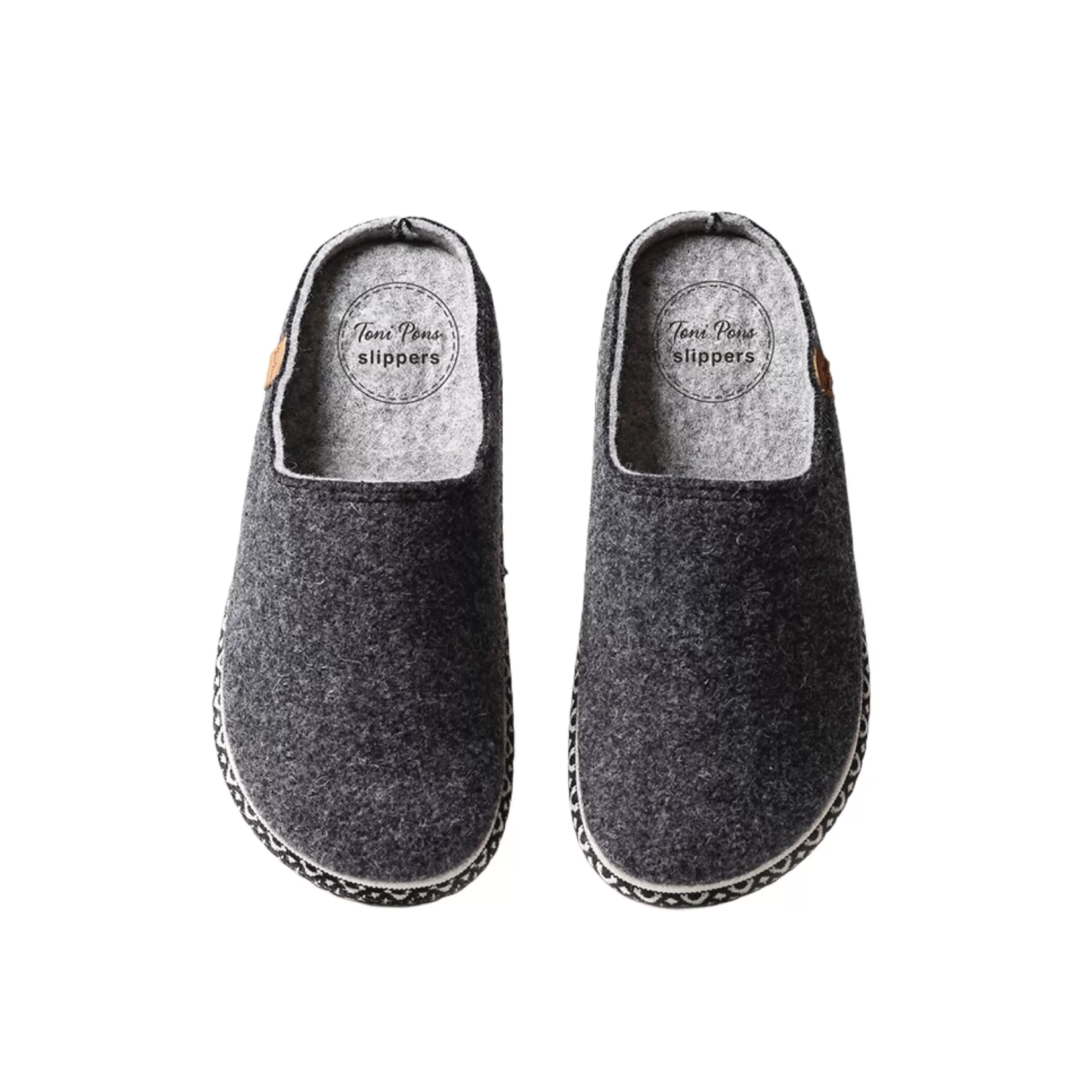 Plain Cotton Blend Slippers for Men - Nabor-CD