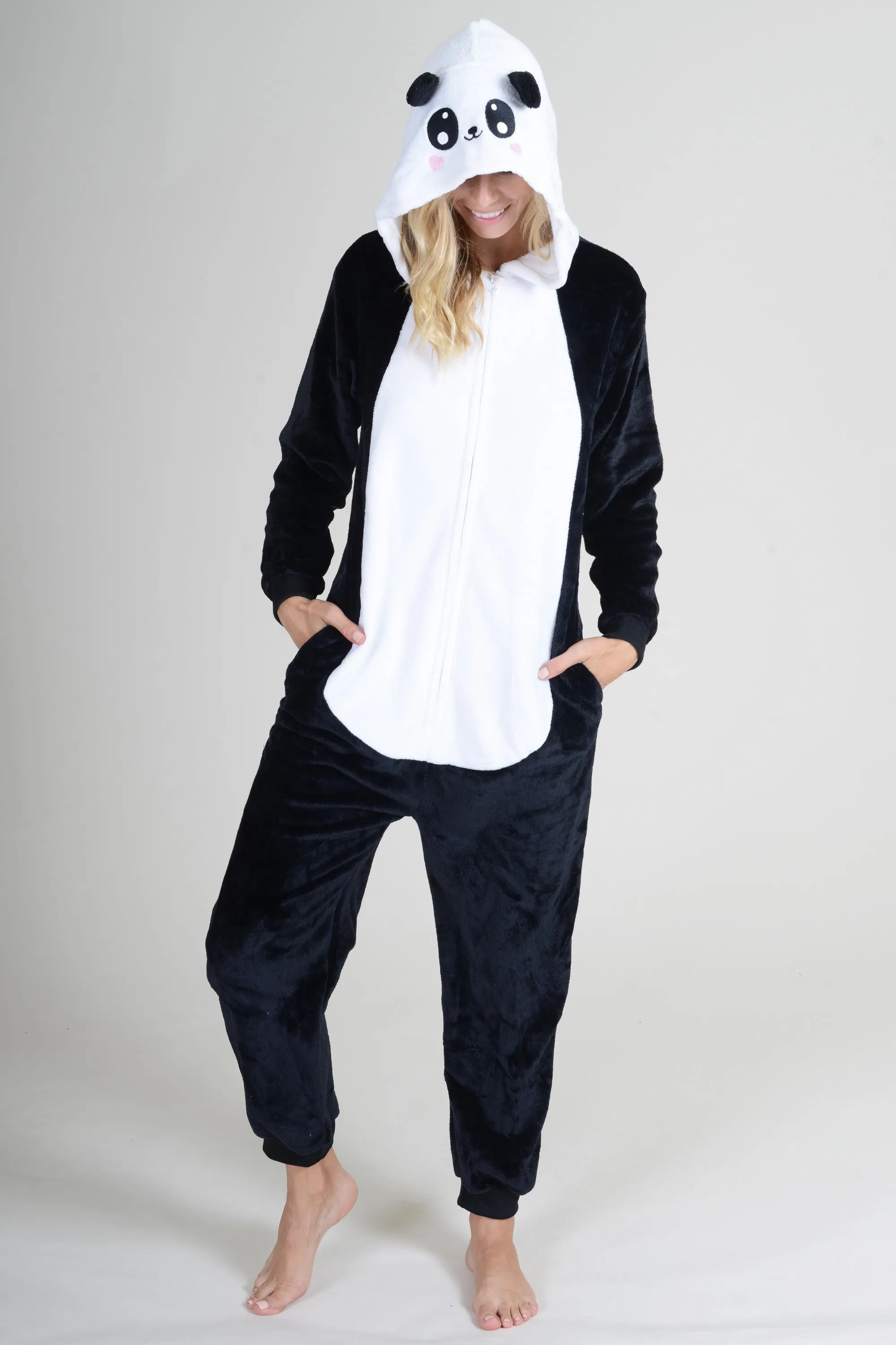 Plush Panda Animal Onesie Pajama Costume