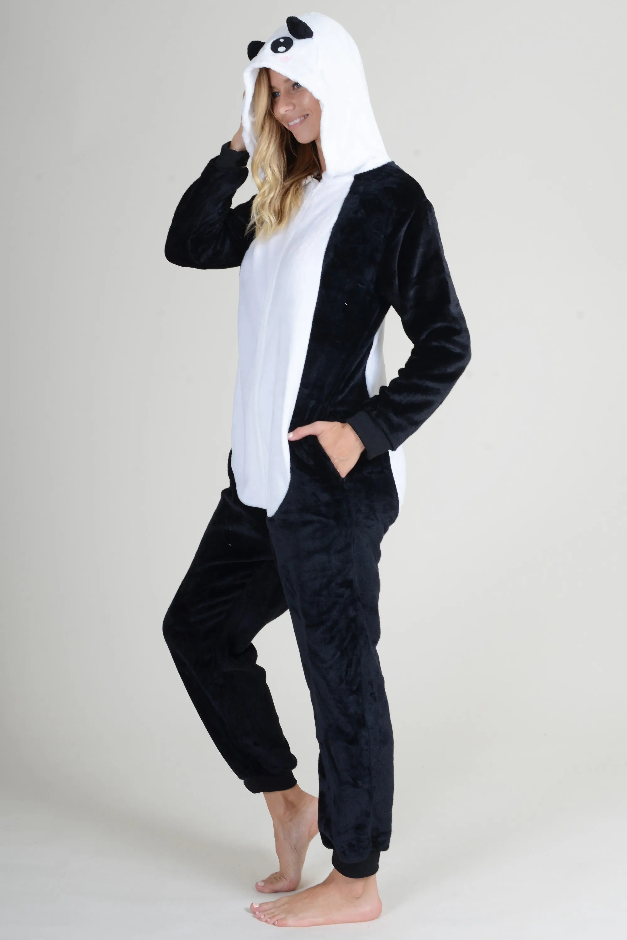 Plush Panda Animal Onesie Pajama Costume