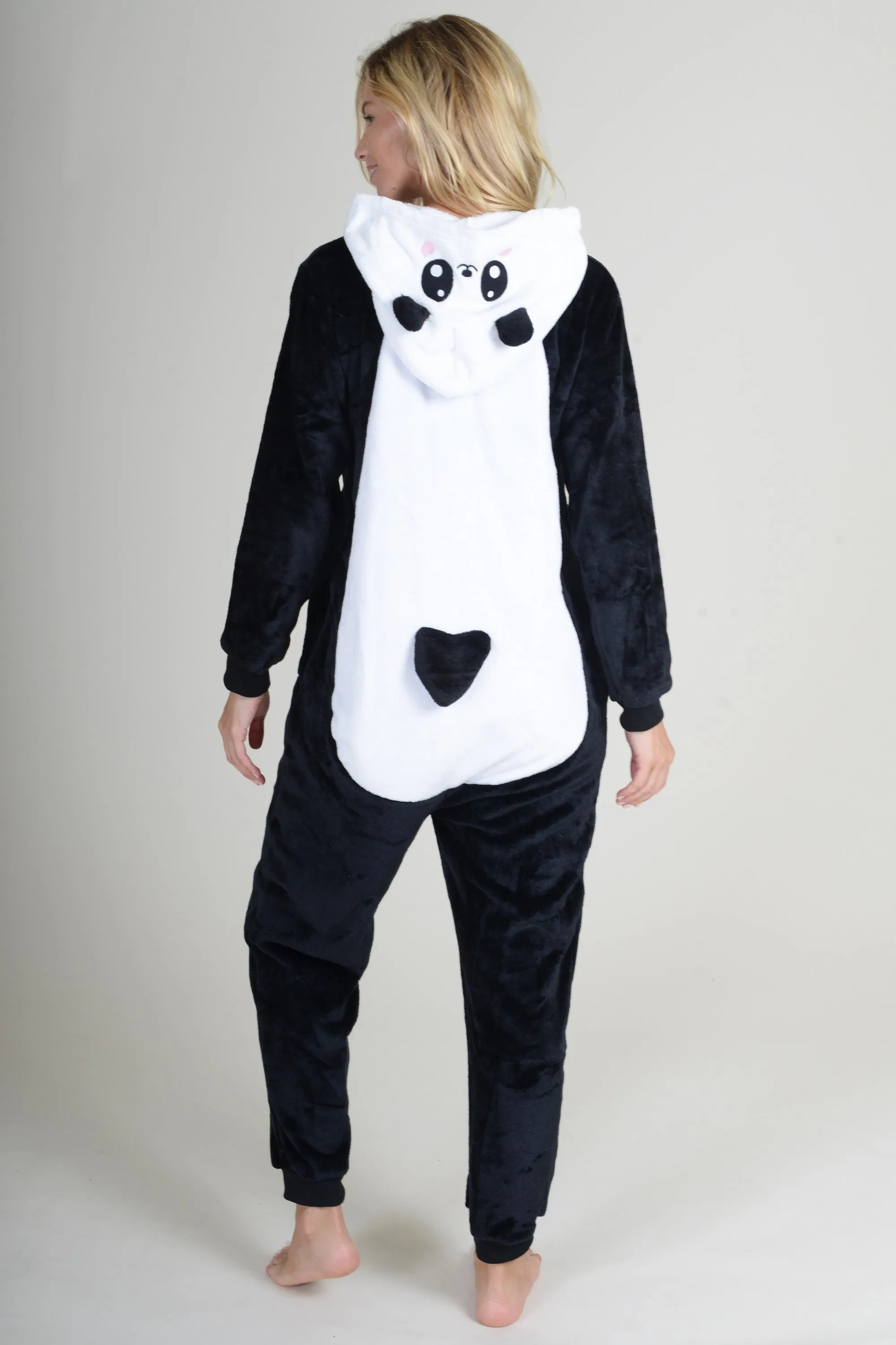 Plush Panda Animal Onesie Pajama Costume