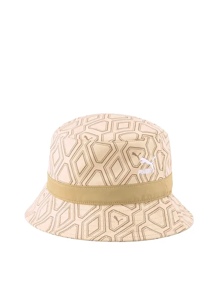 Puma Womens Luxe Sport Bucket Hat Light Sand / Tigers Eye / AOP