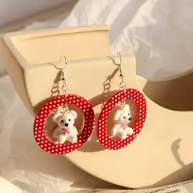 RETRO POINT BEAR EARRINGS BY14008