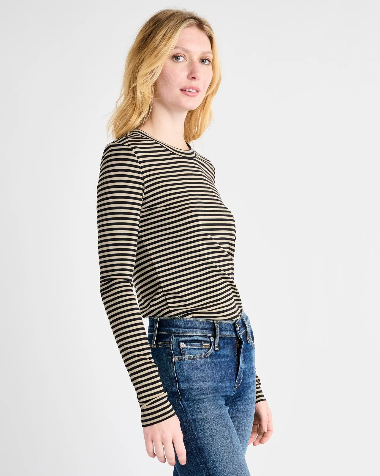 Ribbed Bamboo Long Sleeve Tee