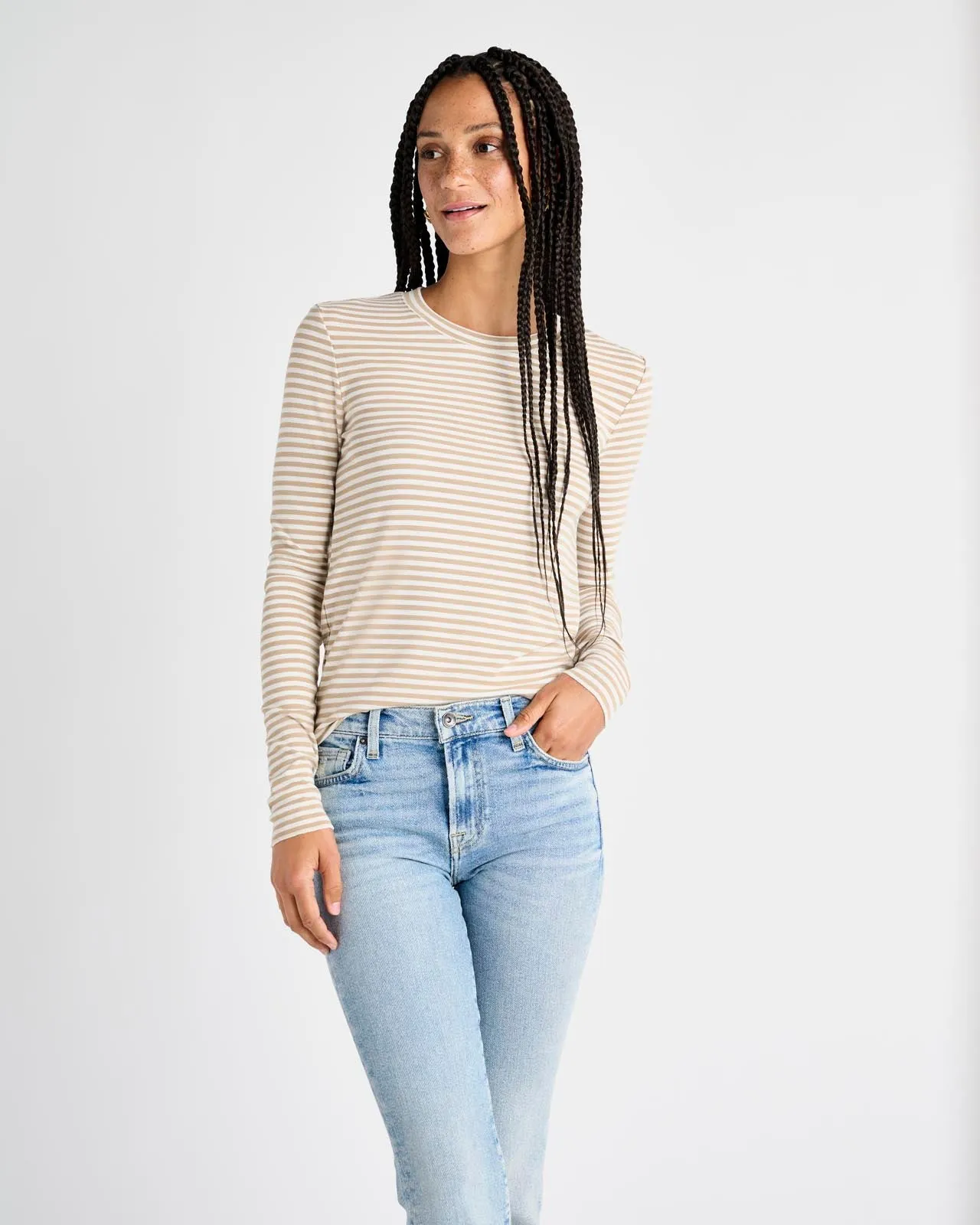 Ribbed Bamboo Long Sleeve Tee