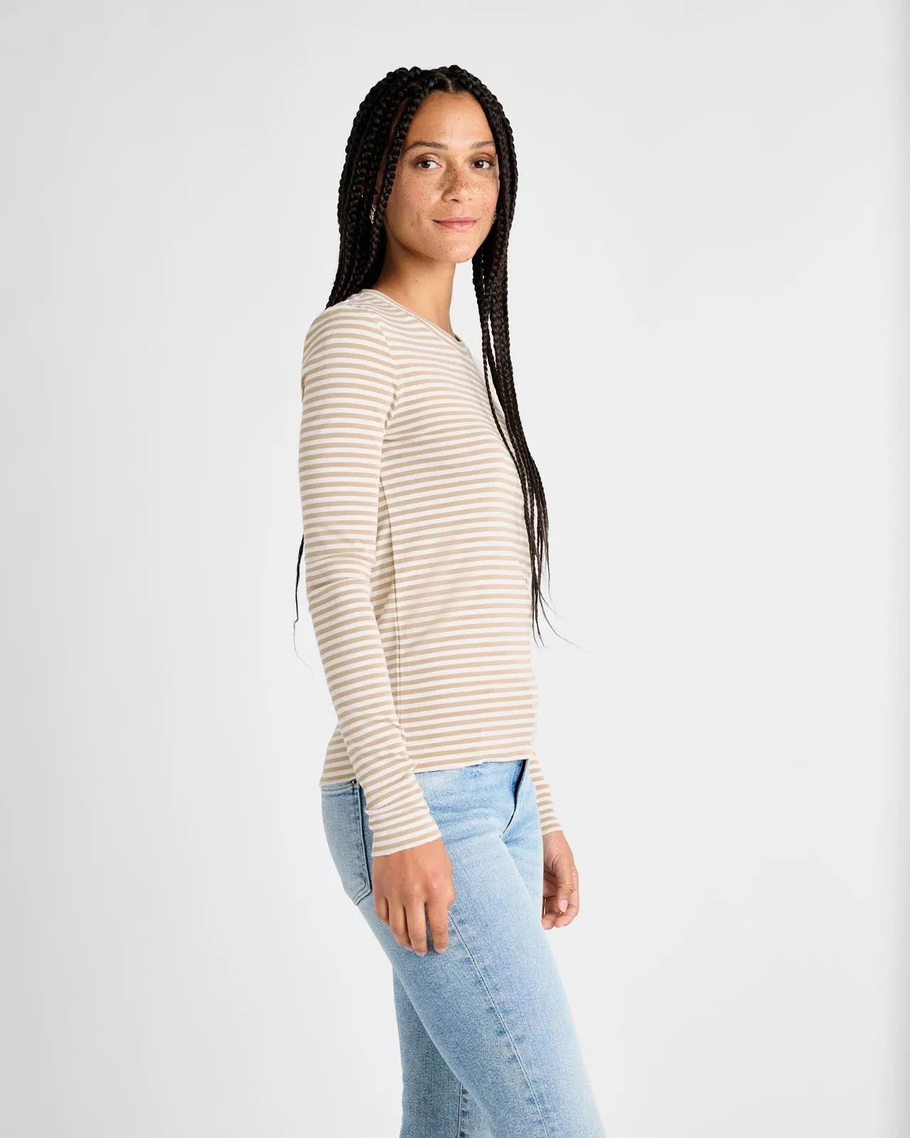 Ribbed Bamboo Long Sleeve Tee