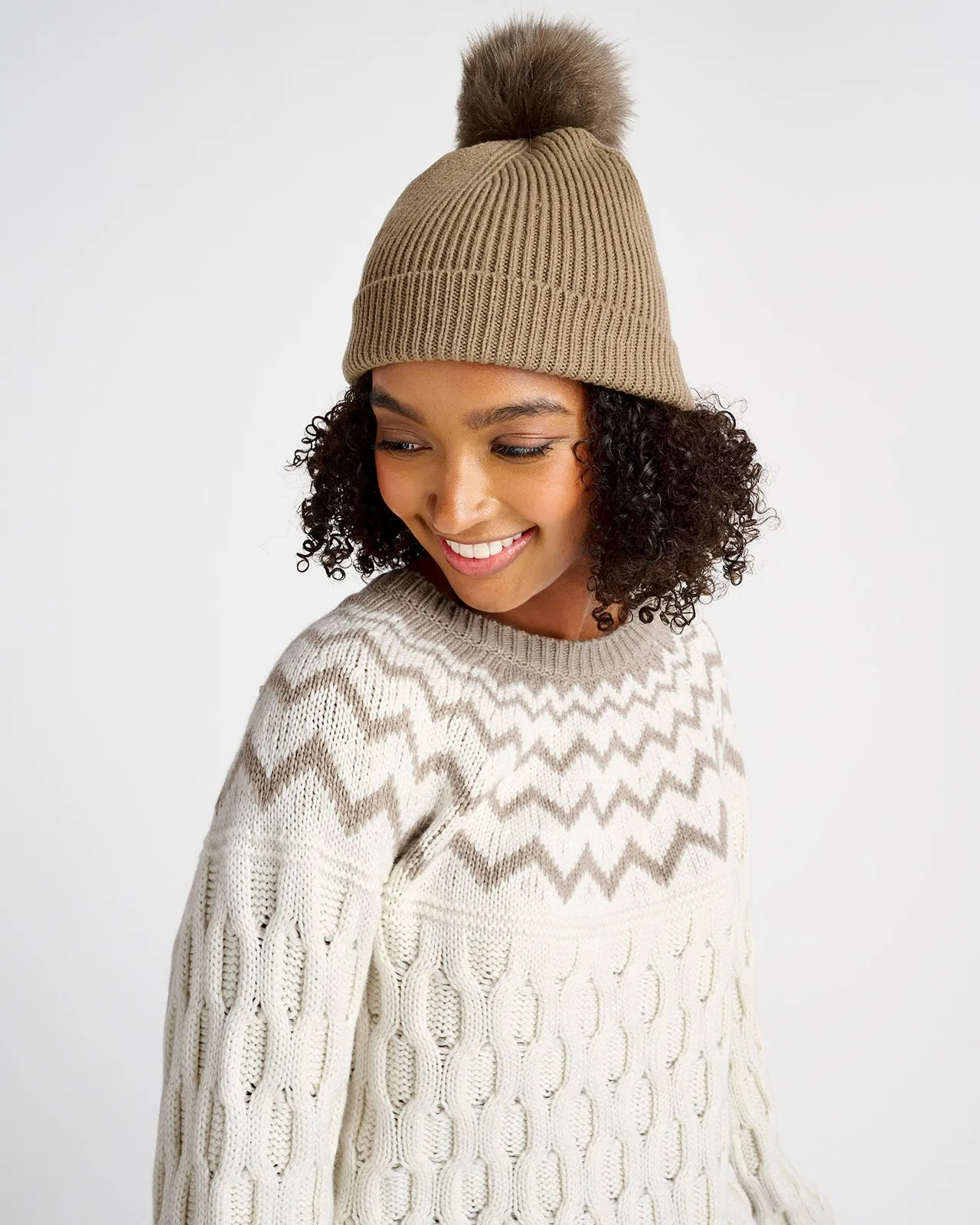 Ribbed Pom Beanie