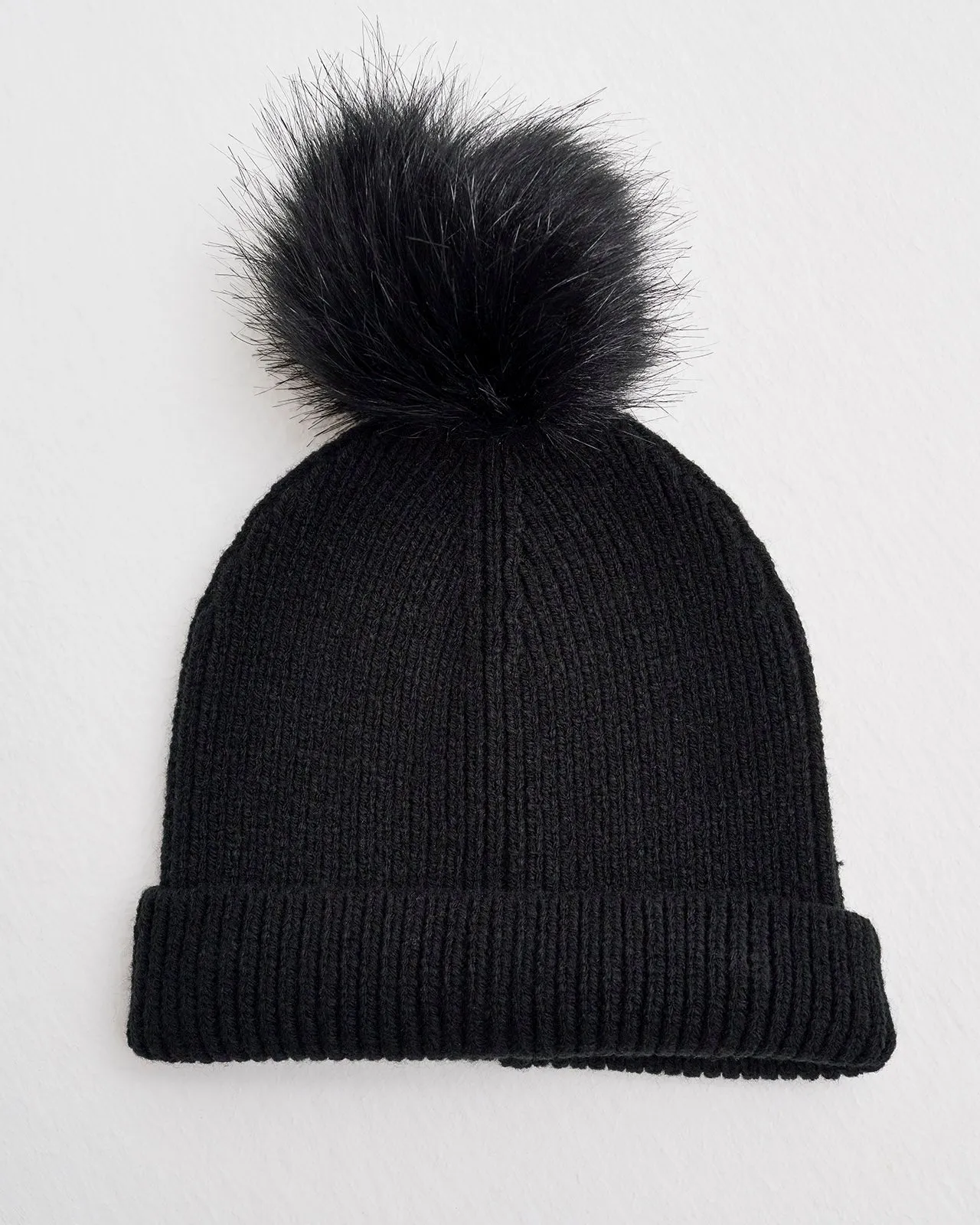 Ribbed Pom Beanie