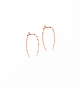 Rose Gold Large Infinite Tusk Earrings