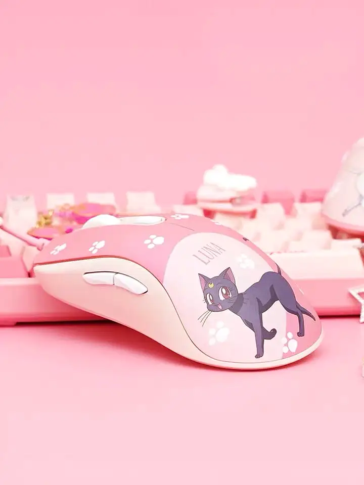 Sailor moon Luna crystal pink girly mouse