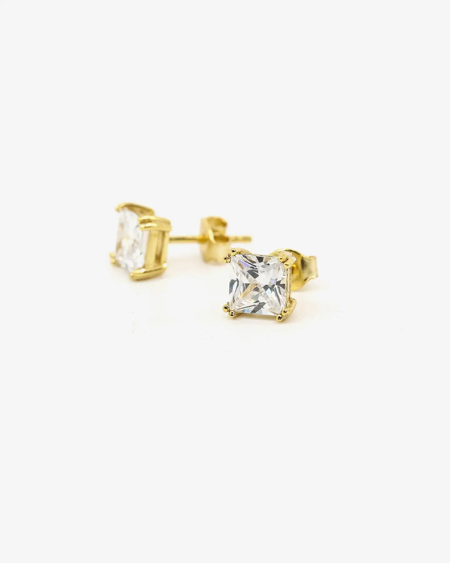 Saint Morta Square Cut Earrings Iced Gold