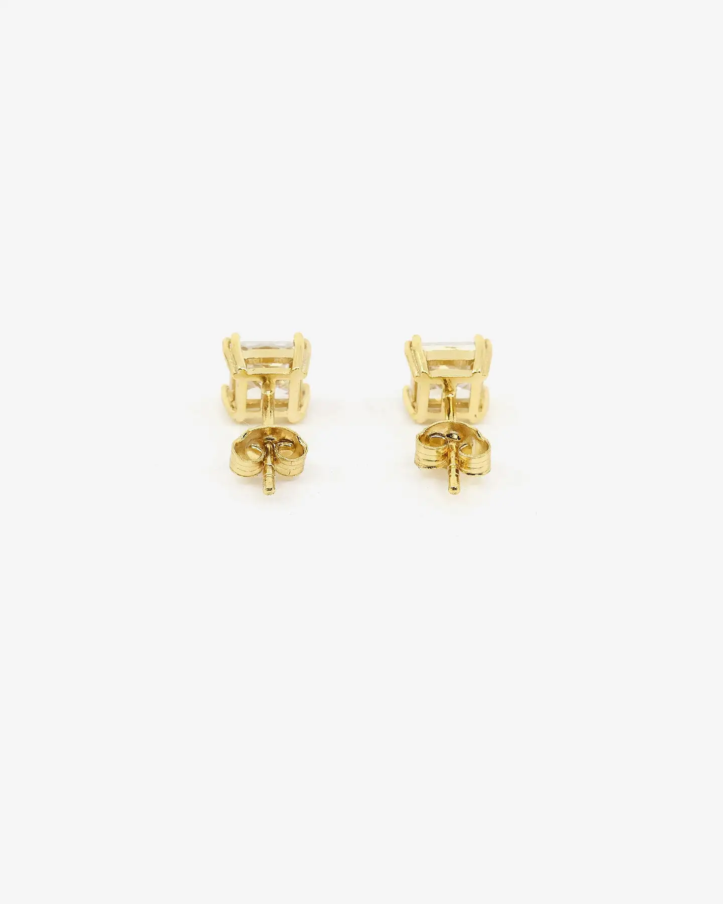 Saint Morta Square Cut Earrings Iced Gold