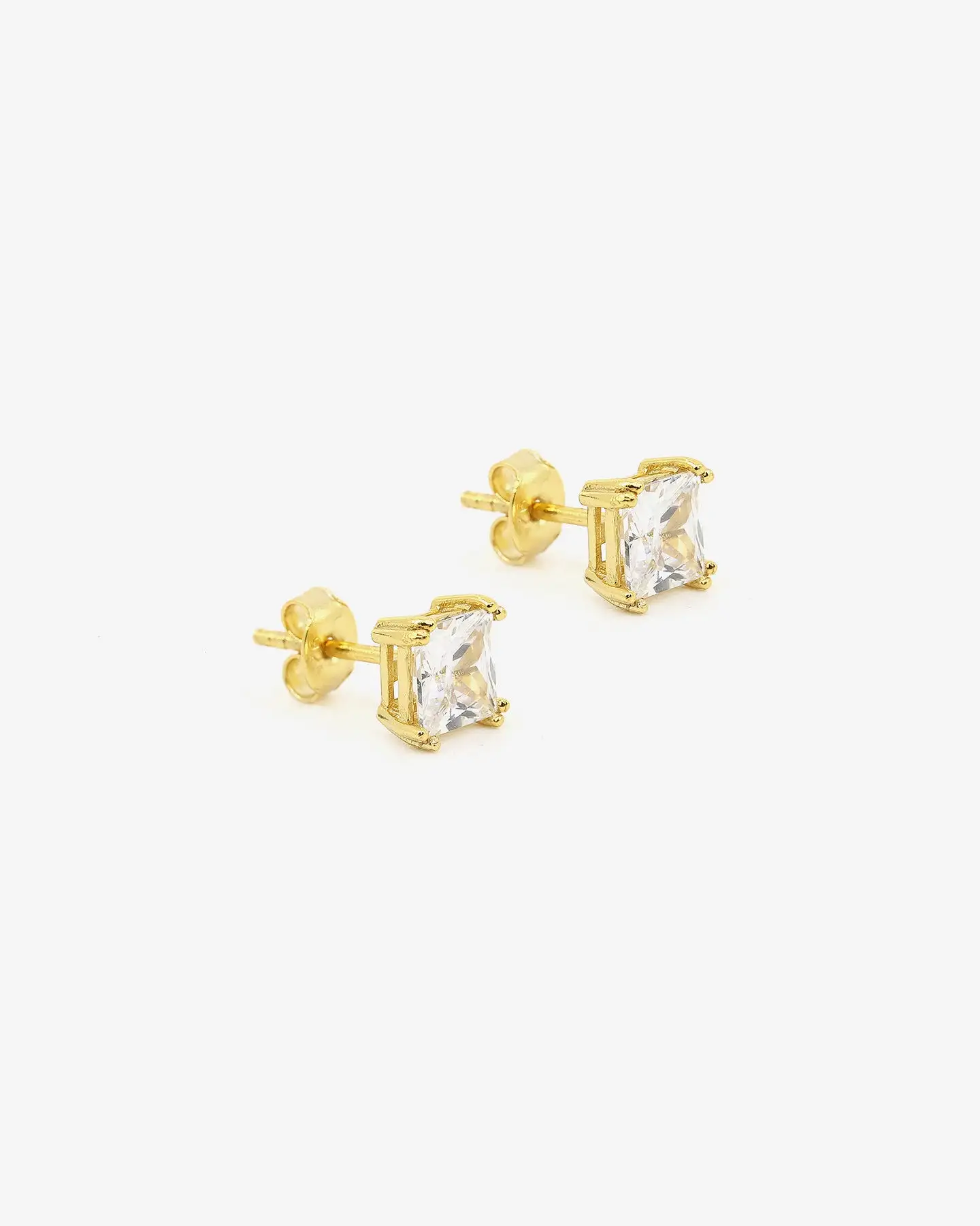 Saint Morta Square Cut Earrings Iced Gold