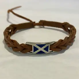 Scotland Saltaire Leather Bracelet