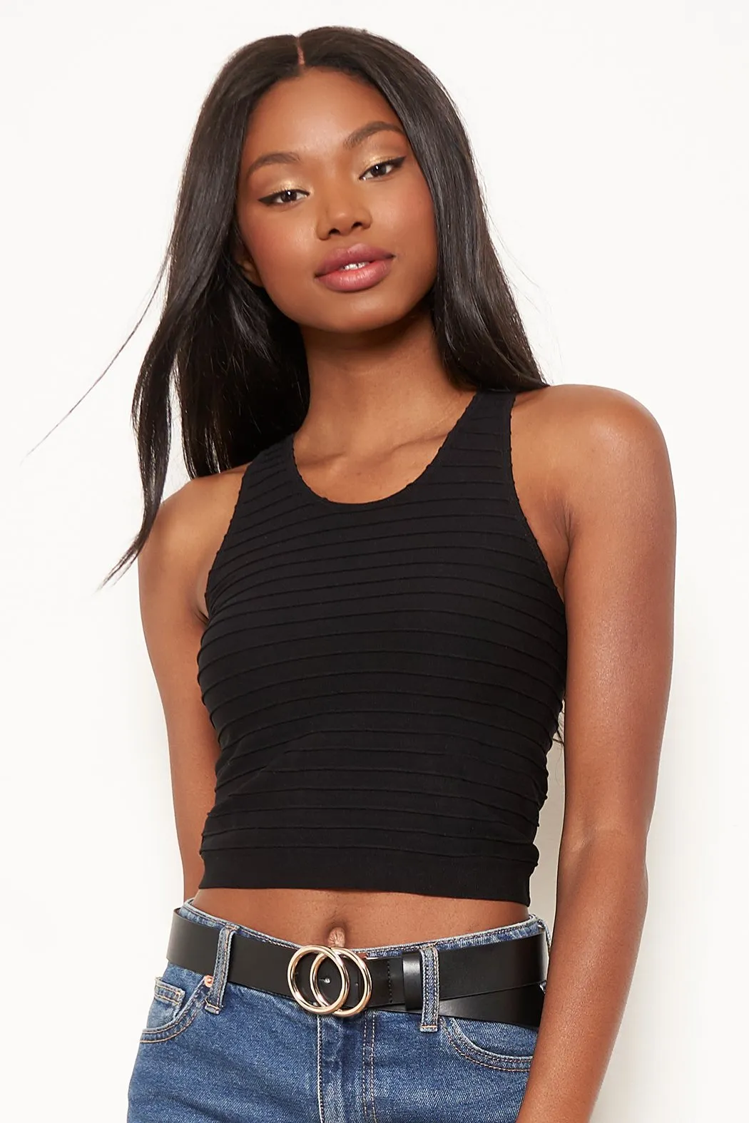 Seamless Ribbed Cropped Tank