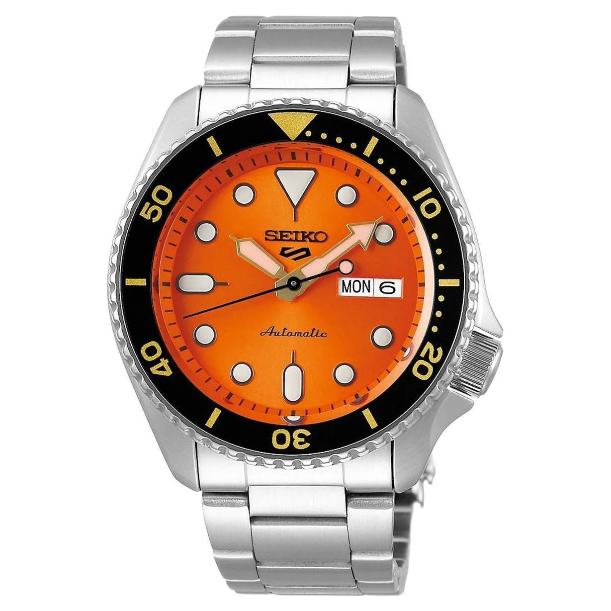 Seiko 5 Sports Orange Dial Men 42.5mm