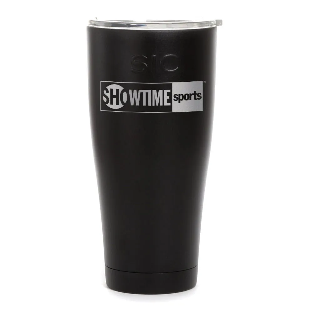 SHOWTIME Sports Black & White Outline Logo Laser Engraved SIC Tumbler