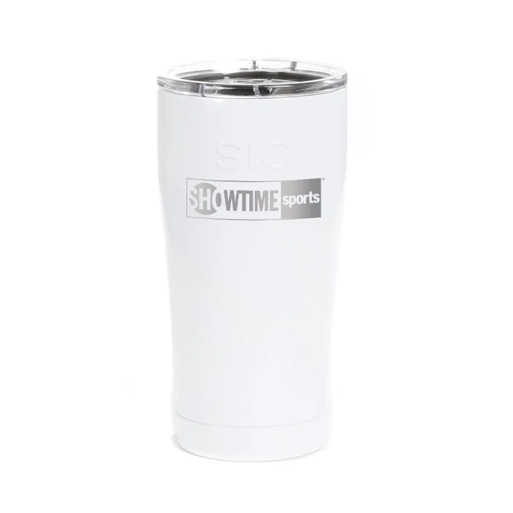 SHOWTIME Sports Black & White Outline Logo Laser Engraved SIC Tumbler