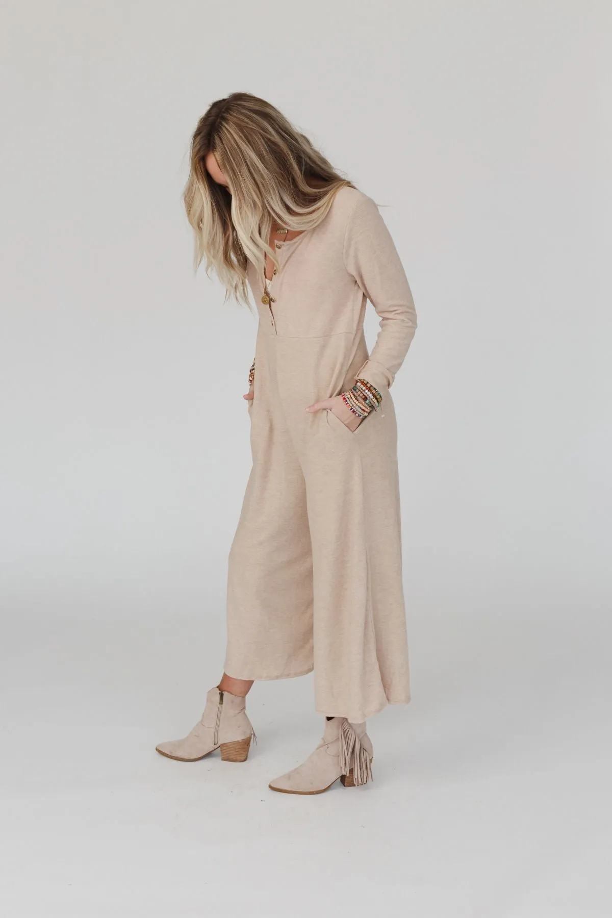 Simply Comfort Jumpsuit - Wheat