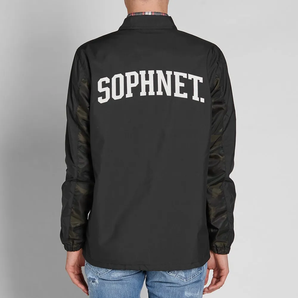 SOPHNET. Back Logo Coach BlousonBlack