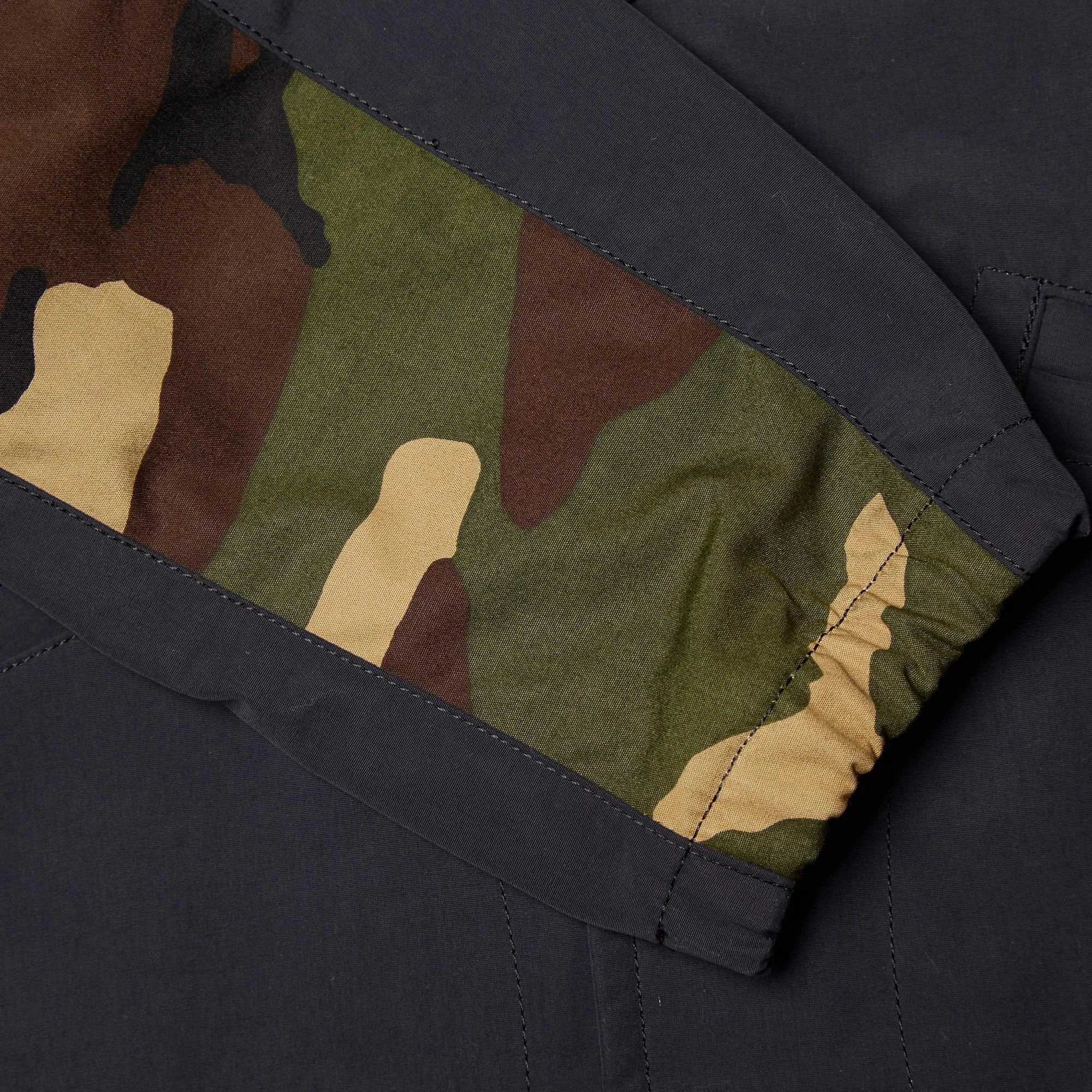 SOPHNET. Camouflage Panel Numbering Coach JacketBlack