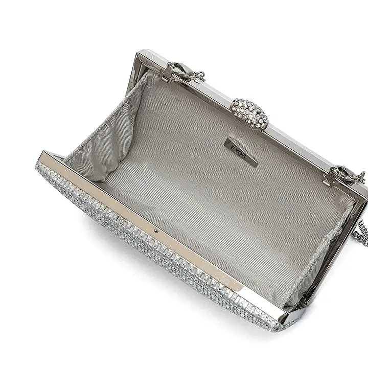 Sparkling Crystal Embellished Clutch AD 120