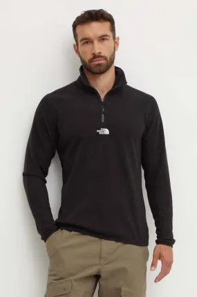 The North Face sports sweatshirt Glacier black color smooth NF0A83I34H01